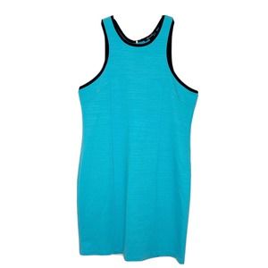 Kenneth Cole New York Women’s Sleeveless Full Zip Back Aqua Blue Dress Size XL